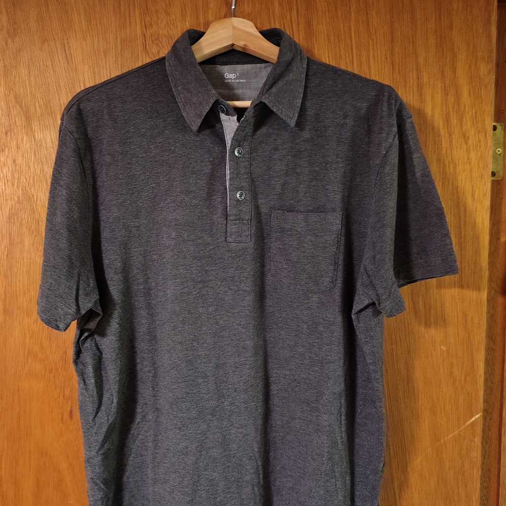 GAP Men's Charcoal Polo Shirt
